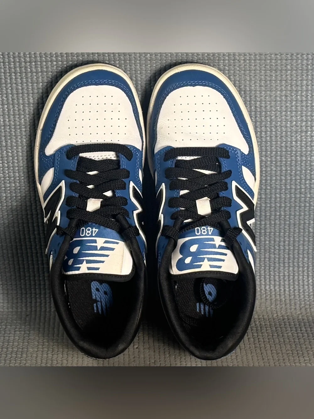 New Balance 480 V1‎ Lace-up Sneaker Blue Agate/White Kid’s Size 3.5